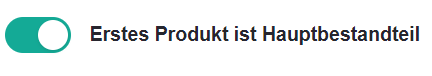 Mehrteiliges Produkt - Hauptprodukt