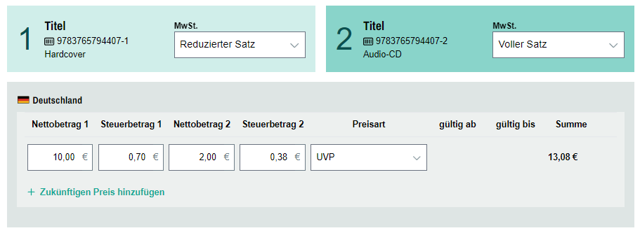 MwSt USt Splitting